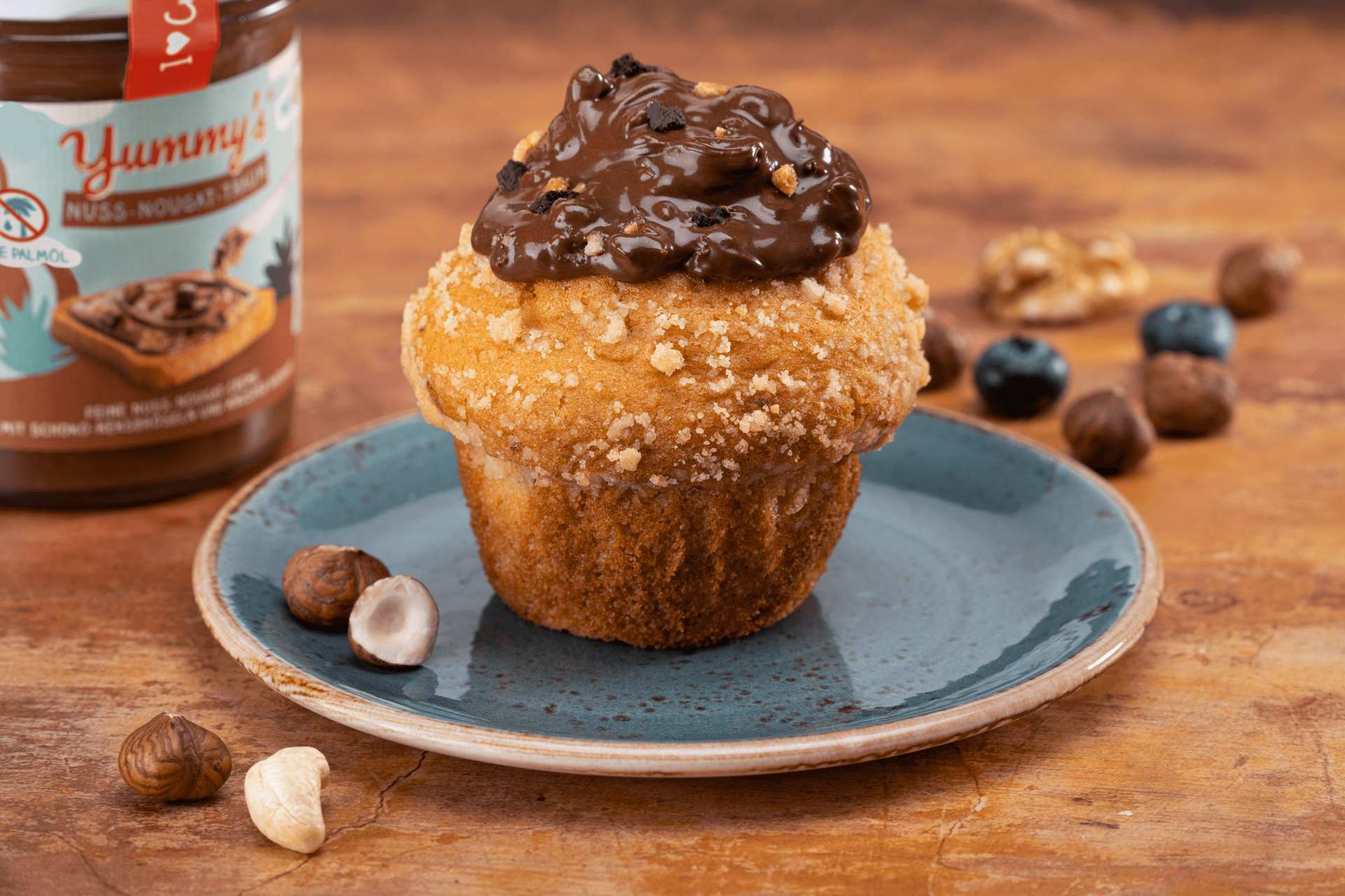 MUFFIN MIT YUMMY’S NUSS-NOUGAT-TOPPING